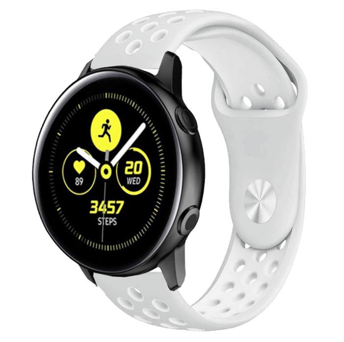 Спортивний ремінець Primo Perfor Sport для годинника Samsung Galaxy Watch Active / Active 2 - Grey&White, фото 1