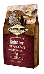 Carnilove Raindeer Energy & Outdoor корм для активних кішок, з м'ясом північного оленя, 2 кг