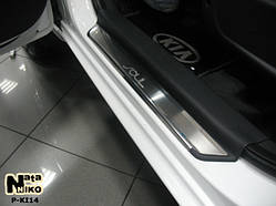Захист порогів - накладки на пороги KIA SOUL з 2009 р. (Premium)
