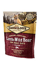 Carnilove Lamb & Wild Boar корм для стерилізованих кішок, ягня і дикий кабан, 0.4 кг