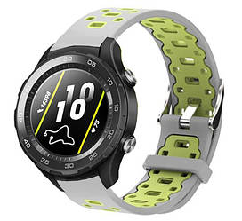 Спортивний ремінець Primo Perfor Classic для годинника Huawei Watch 2 - Grey&Green