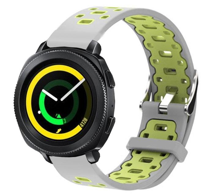 Спортивний ремінець Primo Perfor Classic для годинника Samsung Sport Gear SM-R600 - Grey&Green