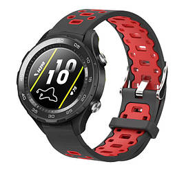 Спортивний ремінець Primo Perfor Classic для годинника Huawei Watch 2 - Black&Red