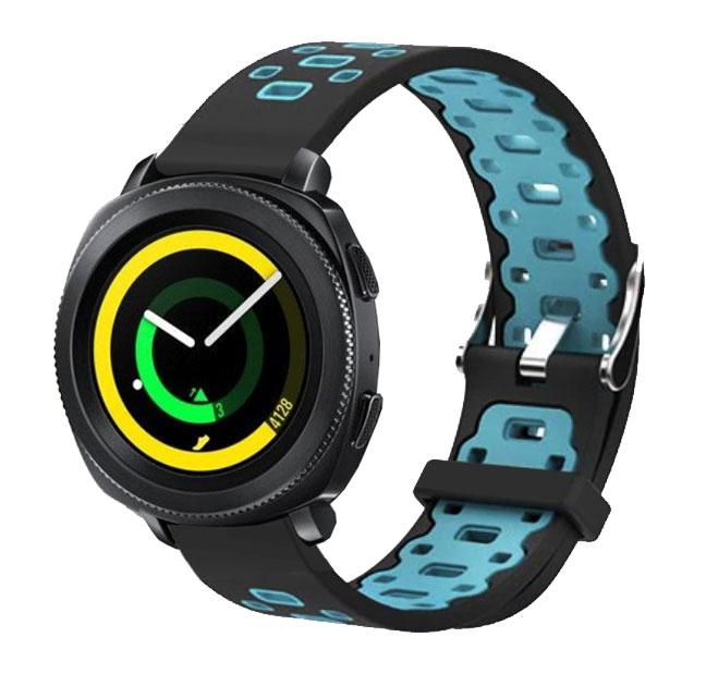 Спортивний ремінець Primo Perfor Classic для годинника Samsung Sport Gear SM-R600 - Black&Blue