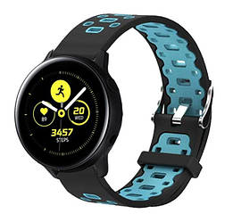 Спортивний ремінець Primo Perfor Classic для годинника Samsung Galaxy Watch Active / Active 2 - Black&Blue