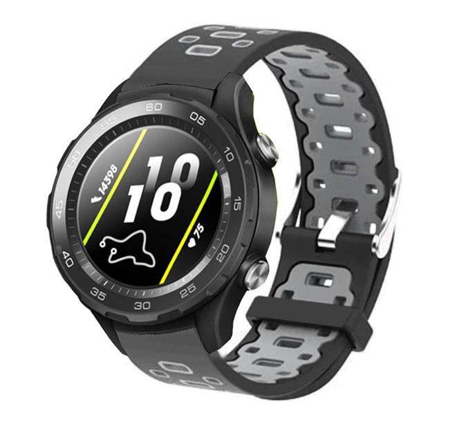 Спортивний ремінець Primo Perfor Classic для годинника Huawei Watch 2 - Black&Grey