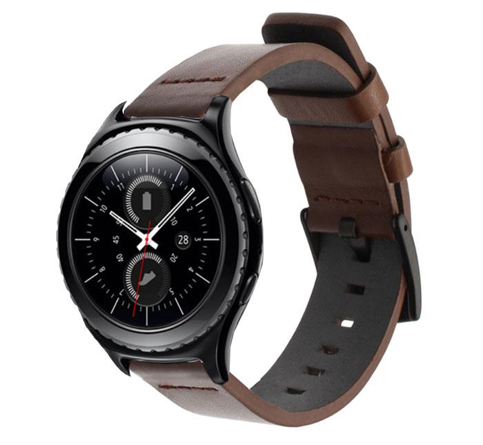 Шкіряний ремінець Primo Classic для годинника Samsung Gear S2 Classic (SM-R732 / SM-R735) - Coffee, фото 1