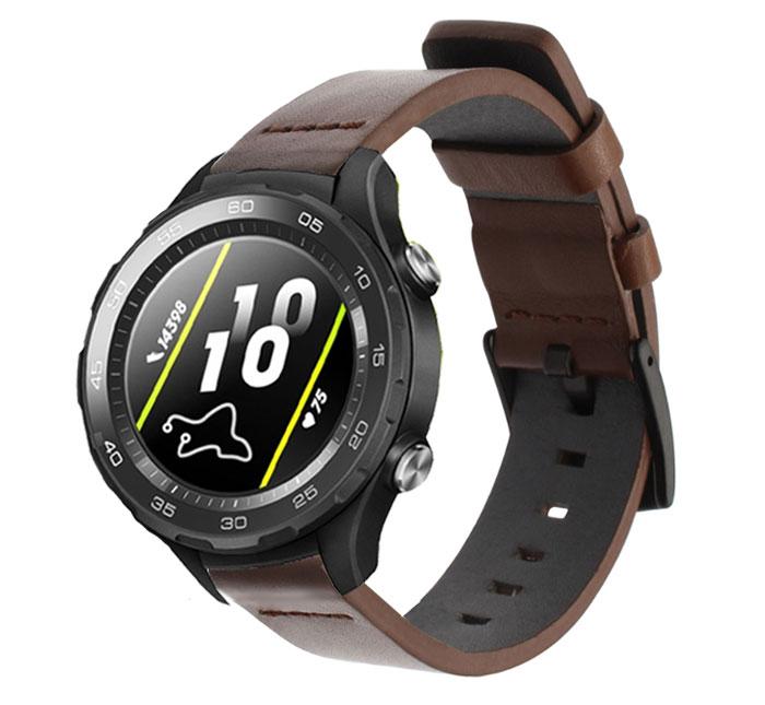 Шкіряний ремінець Primo Classic для годинника Huawei Watch 2 - Coffee