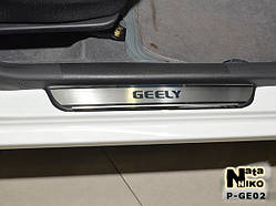 Захист порогів - накладки на пороги Geely MK/MK2 з 2008- (Premium)
