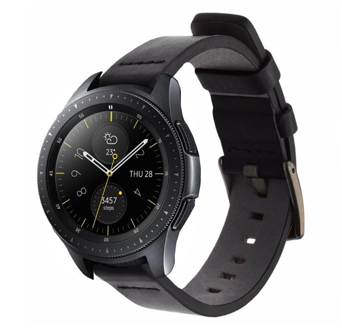 Шкіряний ремінець Primo Classic для годинника Samsung Galaxy Watch 42 mm (SM-R810) - Black