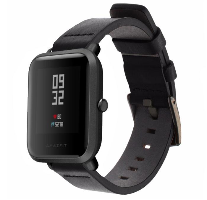 Шкіряний ремінець Primo Classic для годинника Xiaomi Huami Amazfit Bip / Amazfit GTS - Black