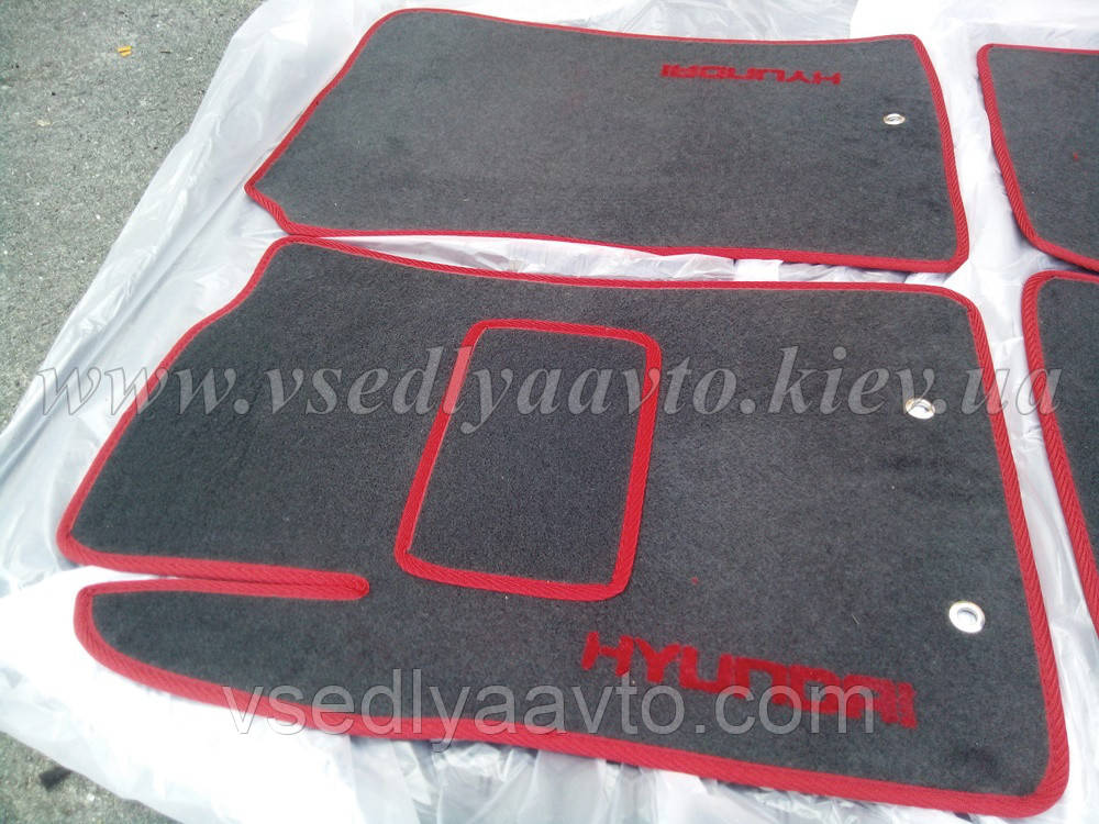 Ворсові килимки передні HYUNDAI i10 (2008-2014) (Сірі), фото 1