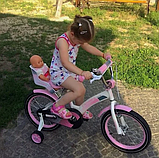 Дитячий двоколісний велосипед Crosser Kids Bike 16 дюймів дітям 4-7 років рожевий, фото 4