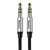 Кабель Baseus Audio Yiven M30 mini-Jack (3.5 mm) 1.5m, Silver+Black (CAM30-CS1), фото 7