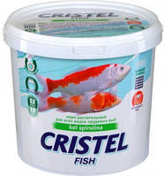 Растительный корм для прудовых видов рыб 1 л /250 гр Cristel KOI Spirulina