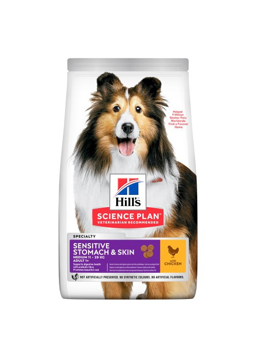 Сухий корм hill's Canine Adult Sensitive Stomach & Skin для дорослих собак з чутливим шлунком 12 кг