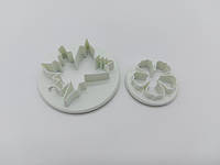 Вырубка кондитерская для теста мастики и торта пластиковая Каттер для кондитера 2 шт Роза 4 см / 2,5 см IKA