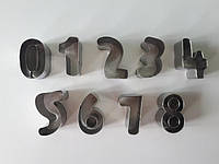 Форма для выпечки печенья каттер Вырубка металлическая Цифры в наборе 9 штук L 3,5 cm IKA SHOP
