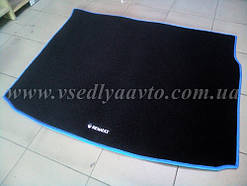 Ворсовий килимок в багажник RENAUIT Megane III універсал з 2010 р. (Чорний)