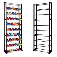 Полка для обуви на 30 пар Amazing Shoe Rack 51х24х140 см Черная и