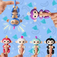 ИНТЕРАКТИВНАЯ FINGERLINGS MONKEY l Игрушка обезьянка l Смешливая обезьянка синяя, отличный товар