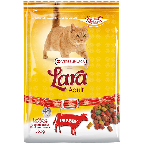 Сухий корм Lara Adult Beef flavour для кішок з яловичиною 350 г