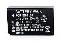 Аккумулятор EN-EL20 (аналог) для фотоаппаратов NIKON 1 J1, J2, J3, CoolPix A - 1020 ma