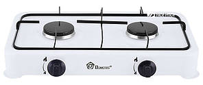 Настільний таганок газовий плита Domotec MS 6662 на 2 конфорки White (6845)