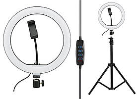 Кільцева LED лампа діаметром 26 см з пультом Black (14325)