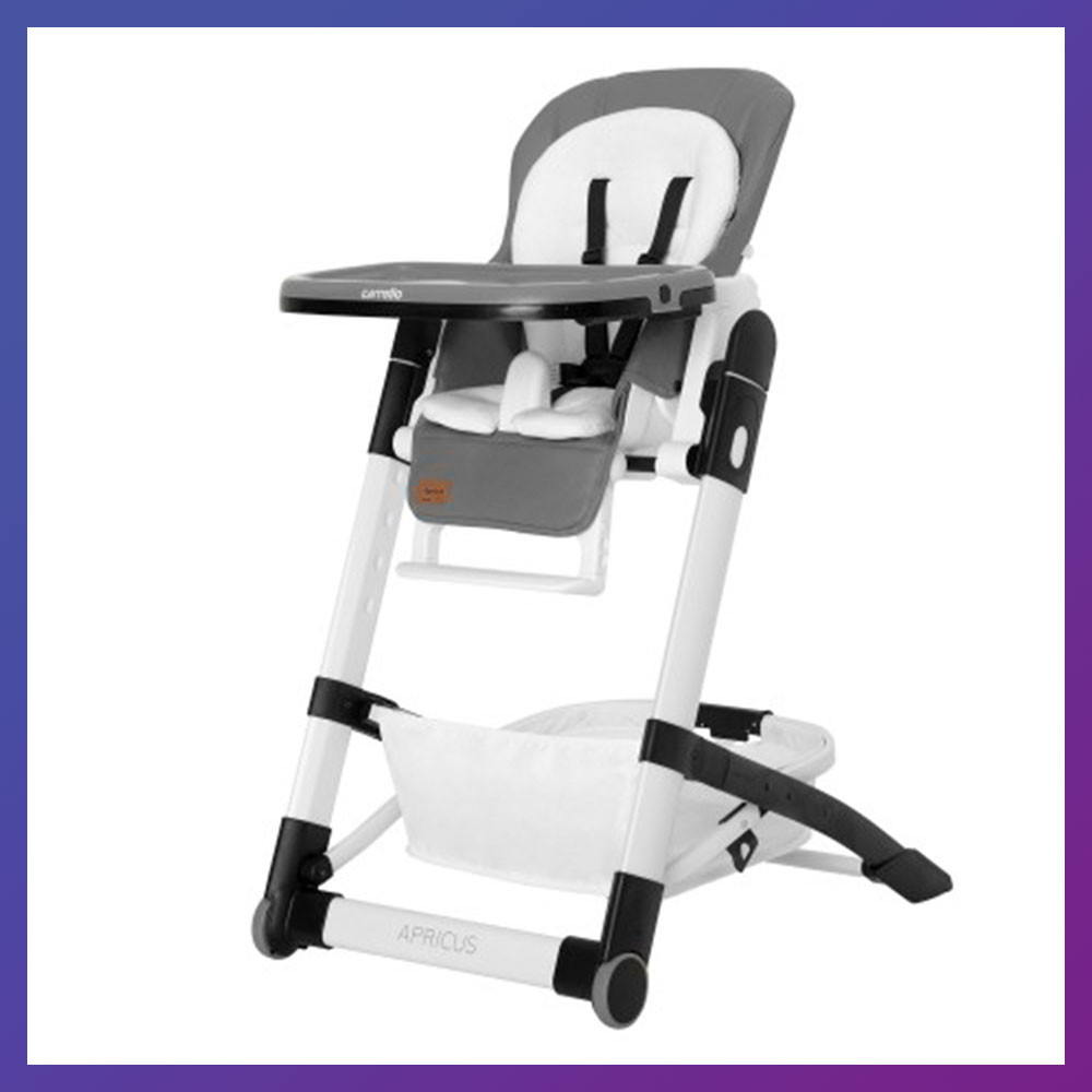 Дитячий стільчик для годування з регульованою спинкою CARRELLO Apricus CRL-14201 Slate Grey сірий