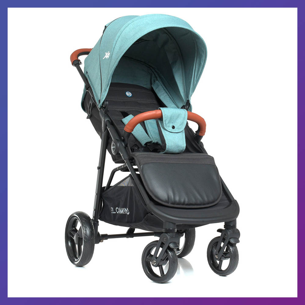 Дитяча прогулянкова коляска-книжка з регульованою спинкою El Camino X4 ME 1024L Cloud Blue блакитна