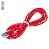 Кабель USB data-кабель для Apple, Hoco x30, 120см, червоний