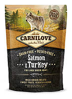 Carnilove Adult Large Salmon & Turkey 1,5 кг беззерновой корм для взрослых собак крупных пород