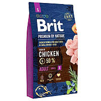 Brit Premium Adult S 8 кг Сухой корм для взрослых собак мелких пород с курицей