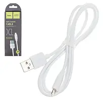Кабель USB Hoco x1 USB тип-A, Lightning, 100 см, 2 А, білий