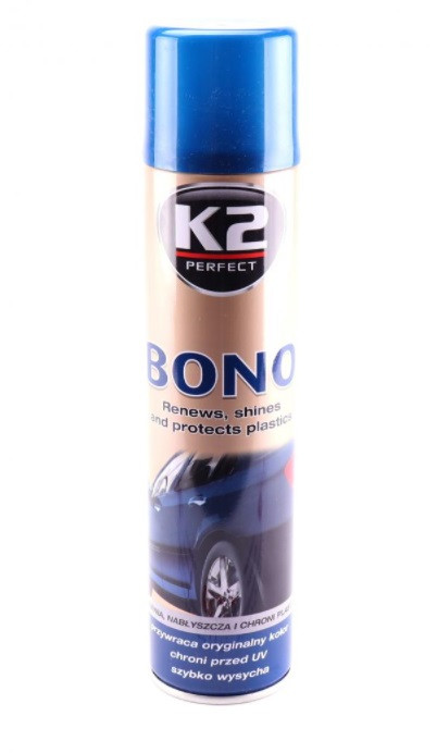 Поліроль пластику та гумі K2 Bono Spray 300 мл, фото 1