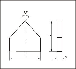 Твердосплавна Пластина напайная 17570 ВК8, фото 1