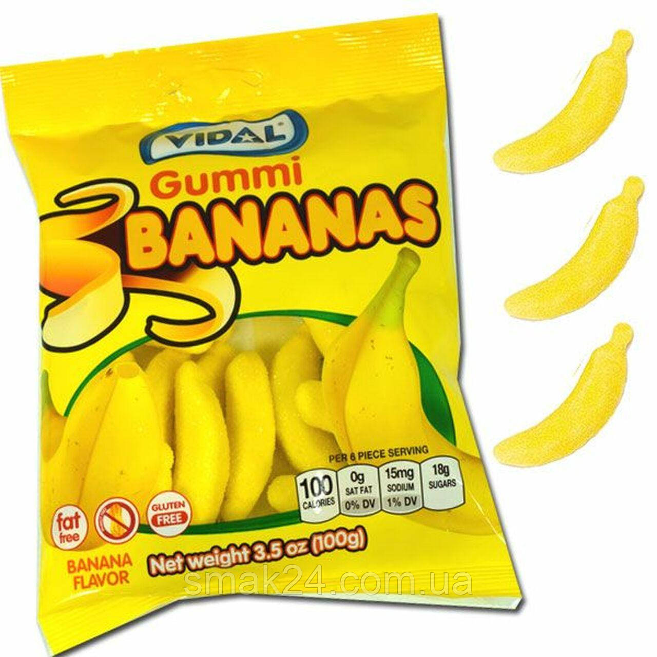 Желейные жевательные конфеты БЕЗ ГЛЮТЕНА Vidal Bananas 100г - фото 2 - id-p1588063343