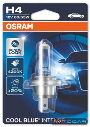 Автолампи Osram Cool Blue Intense H4 64193CBI (комплект 2шт.) 64193CBI-HCB, фото 2