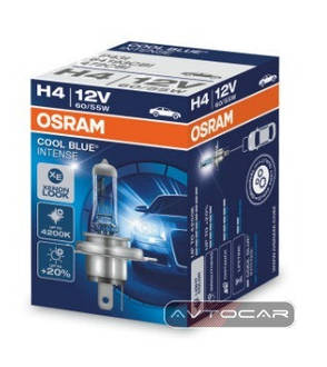 Автолампи Osram Cool Blue Intense H4 64193CBI (комплект 2шт.) 64193CBI-HCB, фото 2