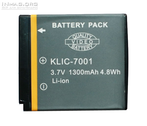 Акумулятор для фотоапарата Kodak KLIC-7001, 1300 mAh.