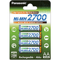 Блістер із 4 акумуляторів AA Panasonic 2700 mAh (BK-3HGAE), Японія.