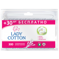Ватные палочки Lady cotton 300шт. п/э