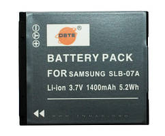 Акумулятор для фотоапарата Samsung SLB-07A, 1400 mAh.
