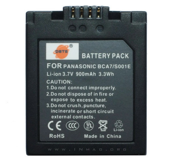 Акумулятор для фотоапарата Panasonic CGA-S001, 900 mAh., фото 1