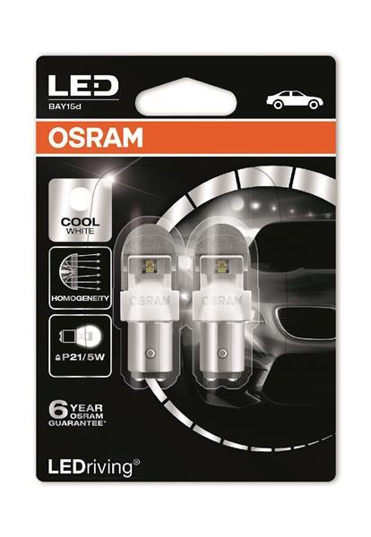 Автолампи світлодіодні Osram LEDriving P21/5W LED 12V 2/0.4 W 6000K BAY15D (1557CW-02B)