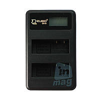 Зарядний пристрій Ruibo LCD USB для двох акумуляторів Nikon EN-EL3/EN-EL3e/Fuji NP-150