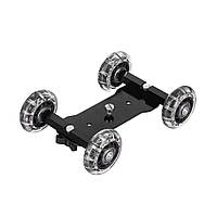 Стабілізаційний візок для відеознімання Alitek Dolly Skater (clear-black wheels) (570090)