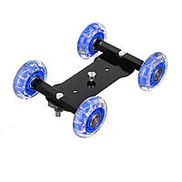 Стабілізаційний візок для відеознімання Alitek Dolly Kit (clear-blue wheels) (570100)
