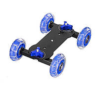 Візок для стабілізації під час відеознімання Alitek Dolly Kit (wheels clear-blue)